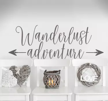 "wanderlust adventure" vægmærkat - TenStickers