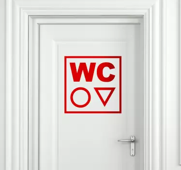 Wc toilet klistermærke - TenStickers
