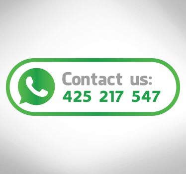 Whatsapp forretnings telefonnummer butik vindue klistermærke - TenStickers