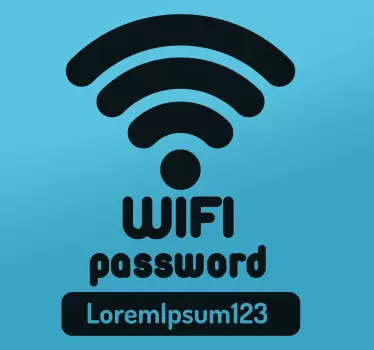 Wifi-adgangskode tech-mærkat - TenStickers