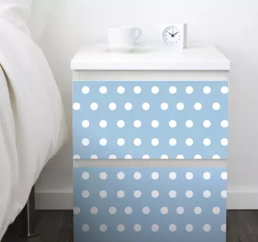 Withe dots møbler klistermærke - TenStickers