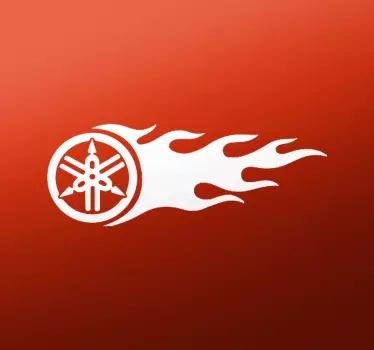 Yamaha design med flamme Klistermærker til motorcykel - TenStickers