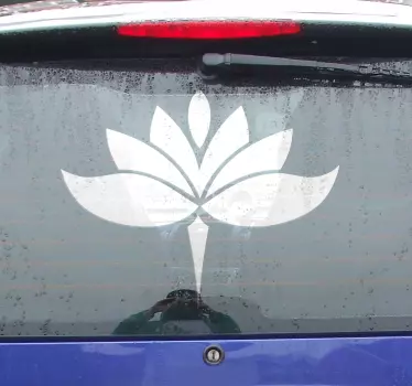 Yoga lotusblomst sticker til bil - TenStickers