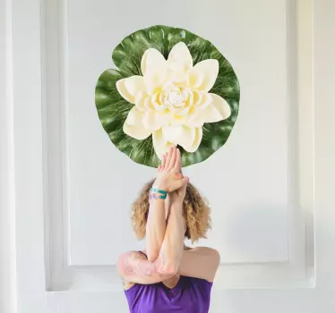 Yoga lotus blomst vægoverføringsbillede - TenStickers