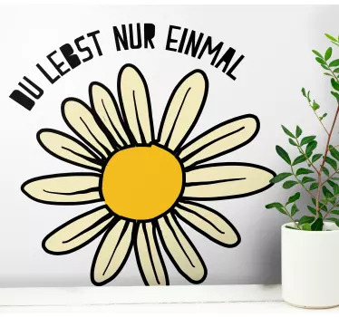 Yolo daisy blomst væg indretning - TenStickers