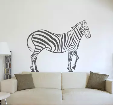 Zebra profil klistermærke - TenStickers