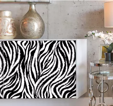 Zebra striber mønster folie til møbler - TenStickers
