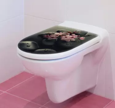 Zen omgivende med sten badeværelse mærkat - TenStickers