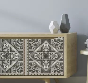 Zentangle stil ornament dekaler til møbler - TenStickers