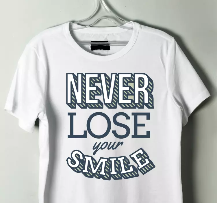 Aldrig miste din smail original t-shirt - TenStickers