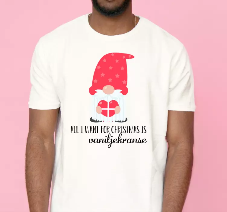 Alt jeg ønsker mig til jul er vaniljekranse skjorte - TenStickers