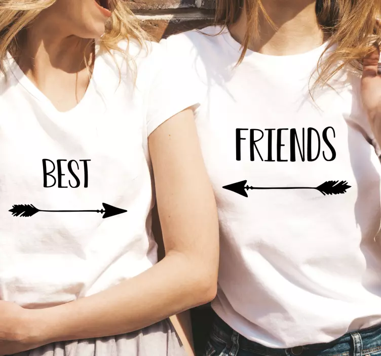 Best friends arrow tilpasset t-shirt - TenStickers