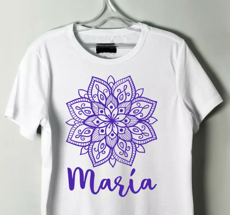 Mandala motiv personlig t-shirt - TenStickers