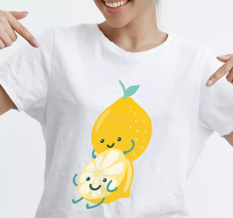 Citron sjov tegneserie stil brugerdefineret t-shirt - TenStickers