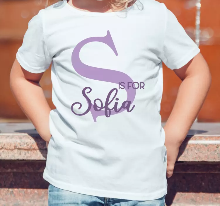 Design med begyndelsesbogstav T-shirts med navn - TenStickers