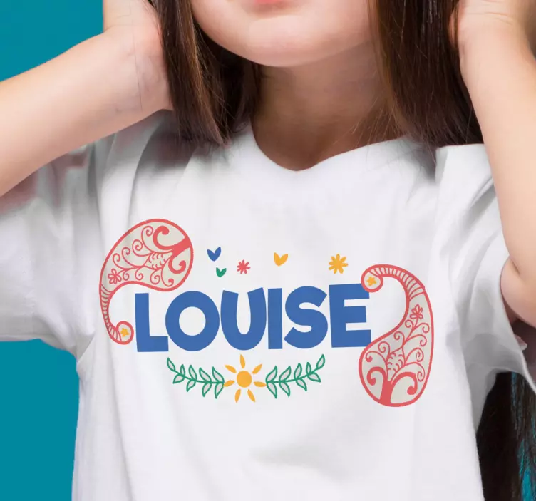 Farverig paisley design t-shirt - TenStickers