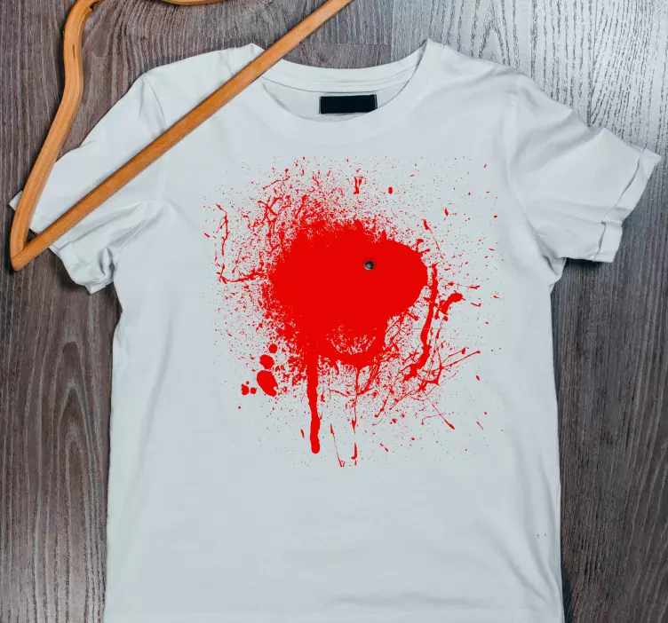 Fed rød splatter original t-shirt - TenStickers