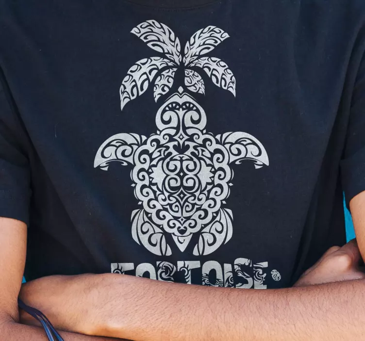 Hawaian skildpadde og palme mønster t-shirt - TenStickers