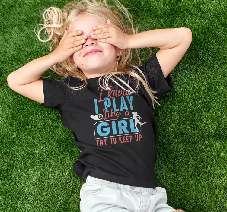 I play like a girl børne t-shirt - TenStickers