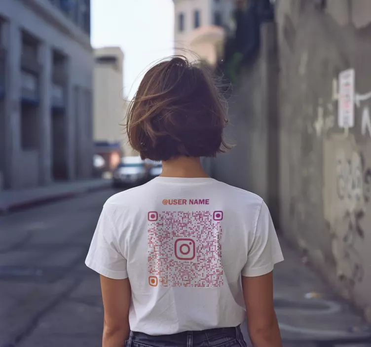 Instagram qr-kode t shirt original - TenStickers