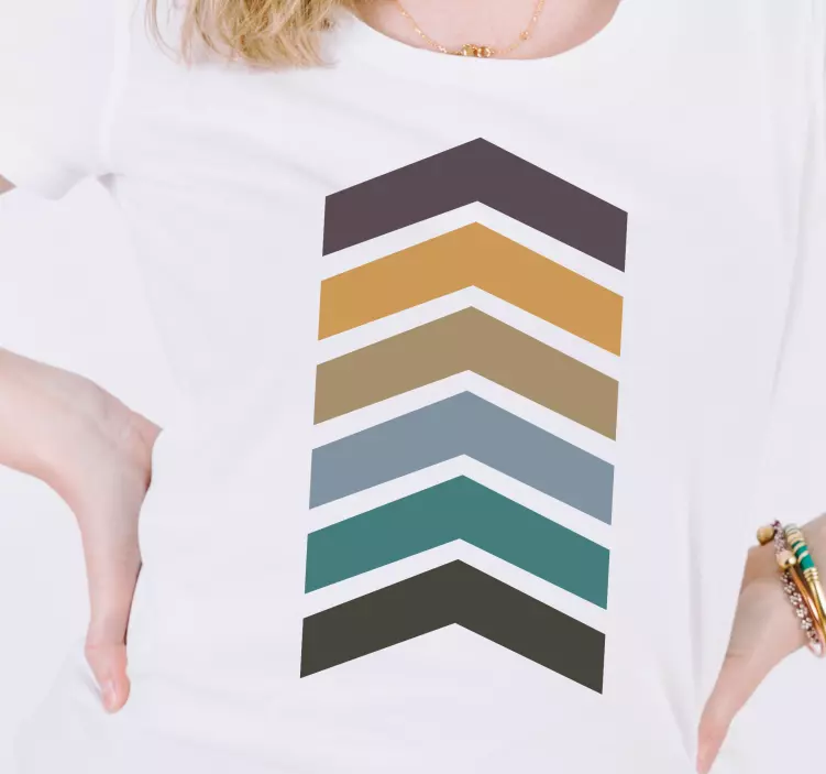 Jordfarver arrow nordisk design specialdesignet t-shirt - TenStickers