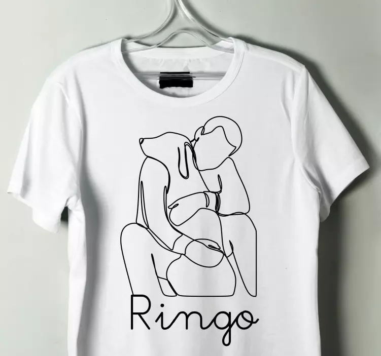 Bind med hund med navn original t-shirt - TenStickers