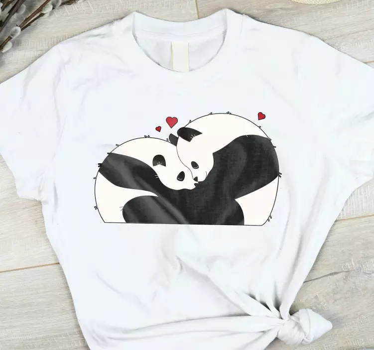 Kramme pandas par t-shirts - TenStickers