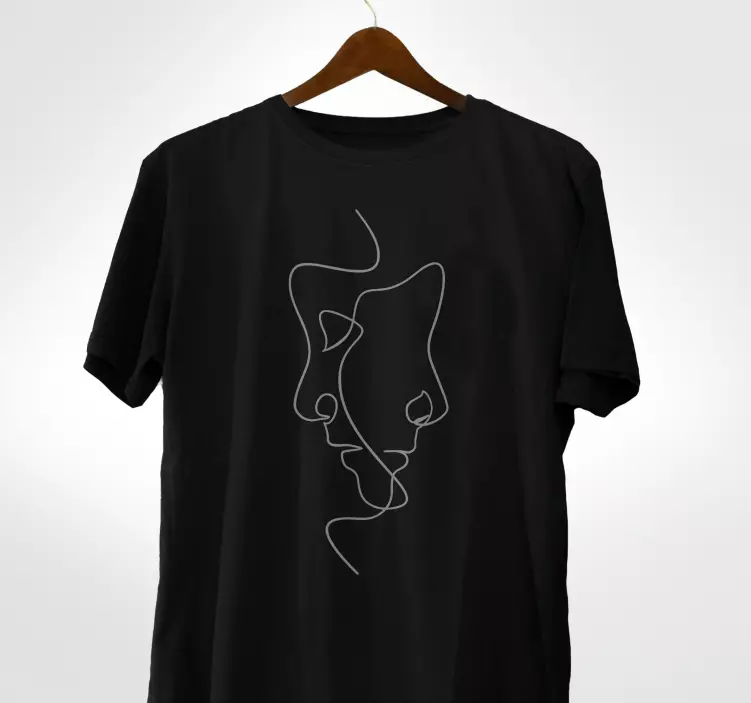 Lineart conexion brugerdefineret t-shirt - TenStickers
