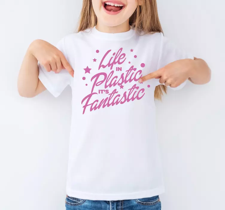 Liv i plastik er fantastisk t-shirt til børn - TenStickers