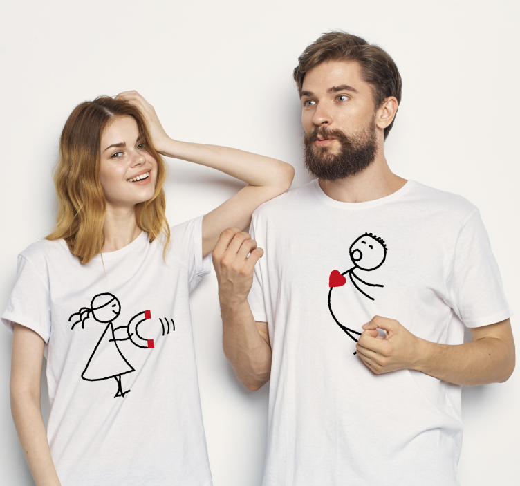 Magnetiske kærligheds par t -shirts - TenStickers