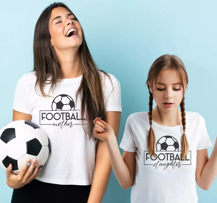 mor og datter fodbold t-shirts - TenStickers
