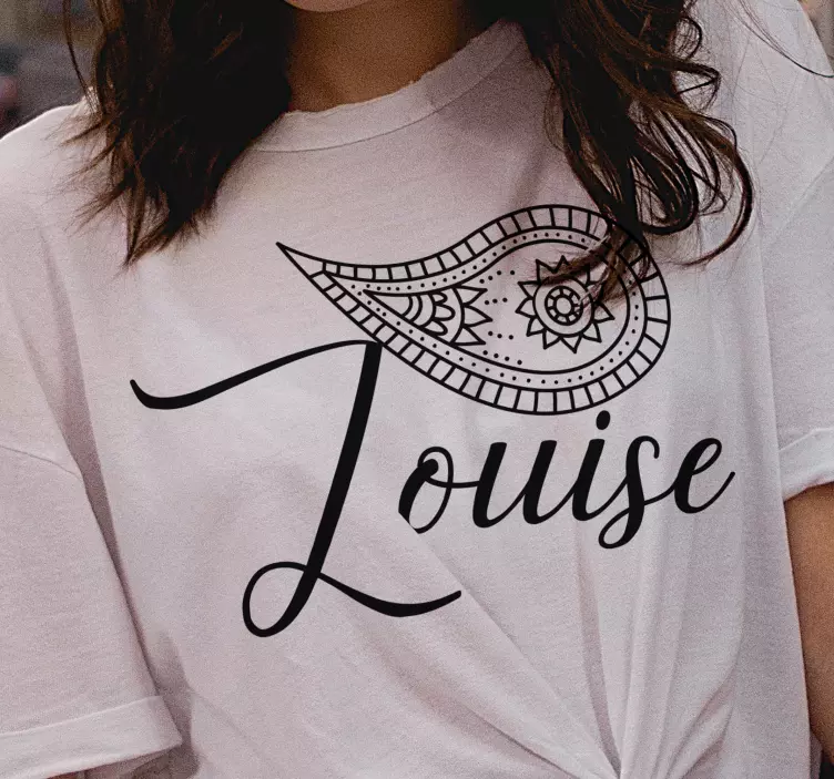 Paisley design personlig t-shirt - TenStickers