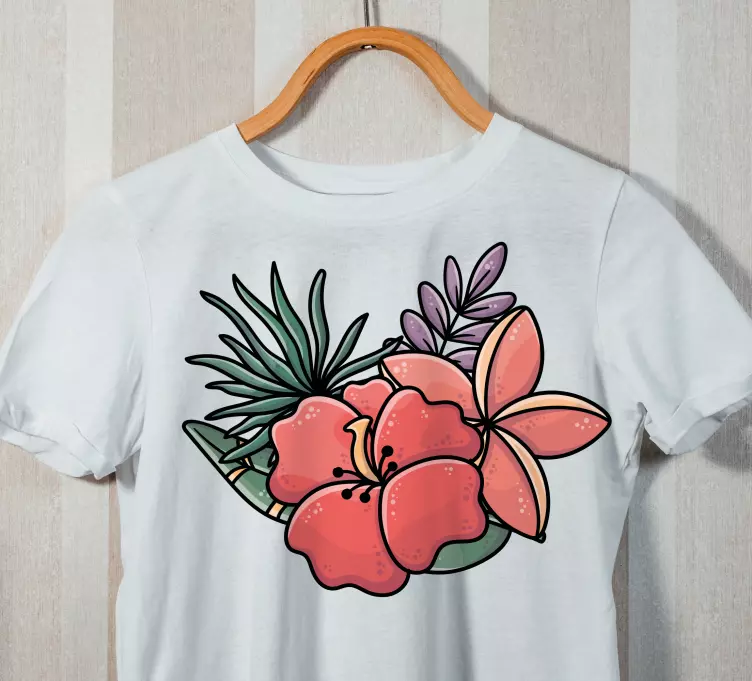 T-shirt med blomster til børn - TenStickers