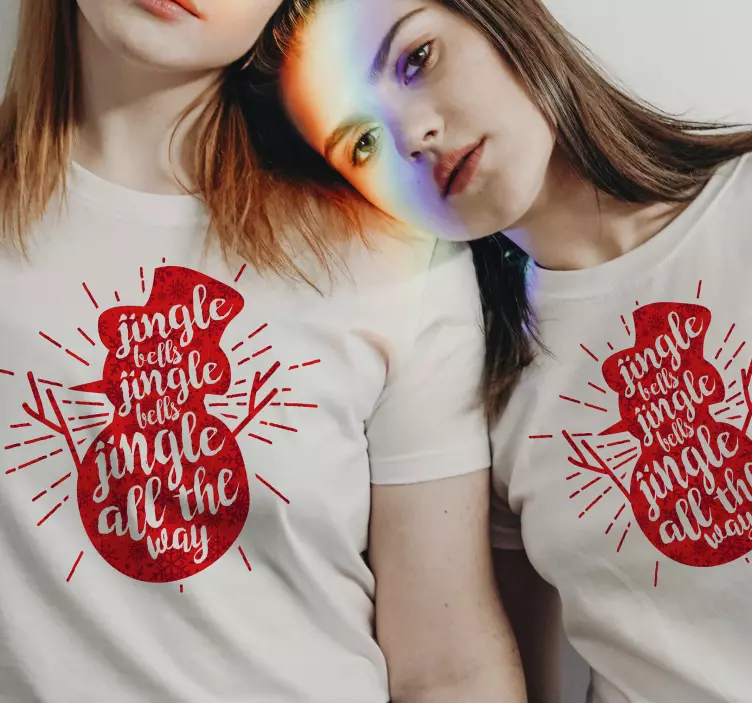 Røde snefnug juletrøje - TenStickers