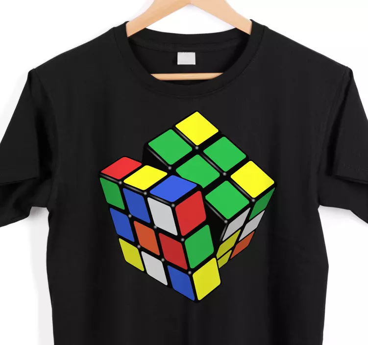 Rubik cube brugerdefineret t-shirt - TenStickers