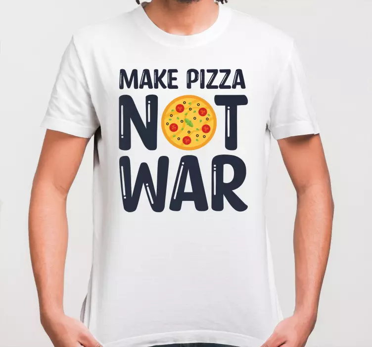 Sjove citater laver pizza brugerdefineret t-shirt - TenStickers
