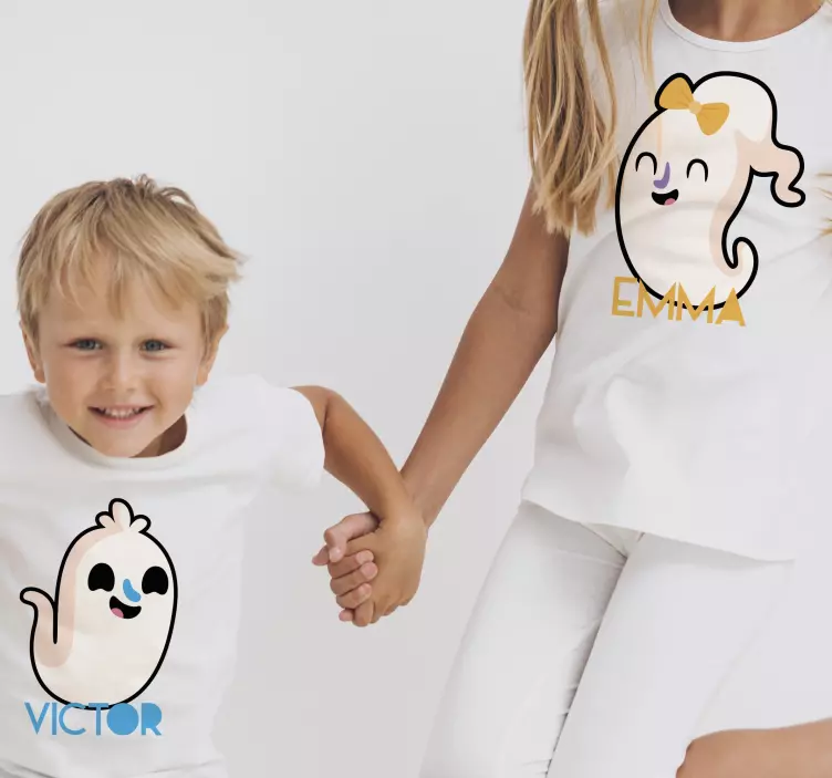 Små spøgelser halloween skjorte - TenStickers