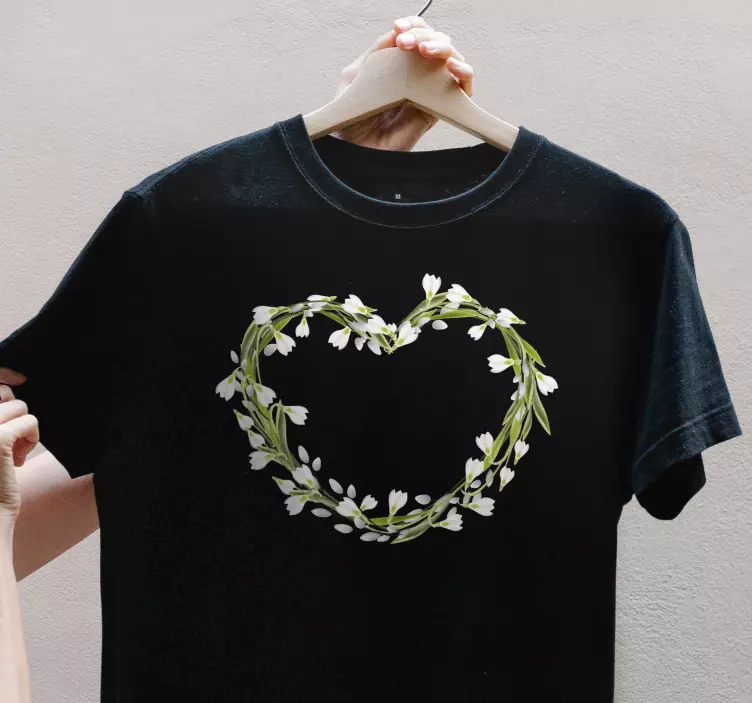 Sød vintergækker hjertedesign specialdesignet t-shirt - TenStickers