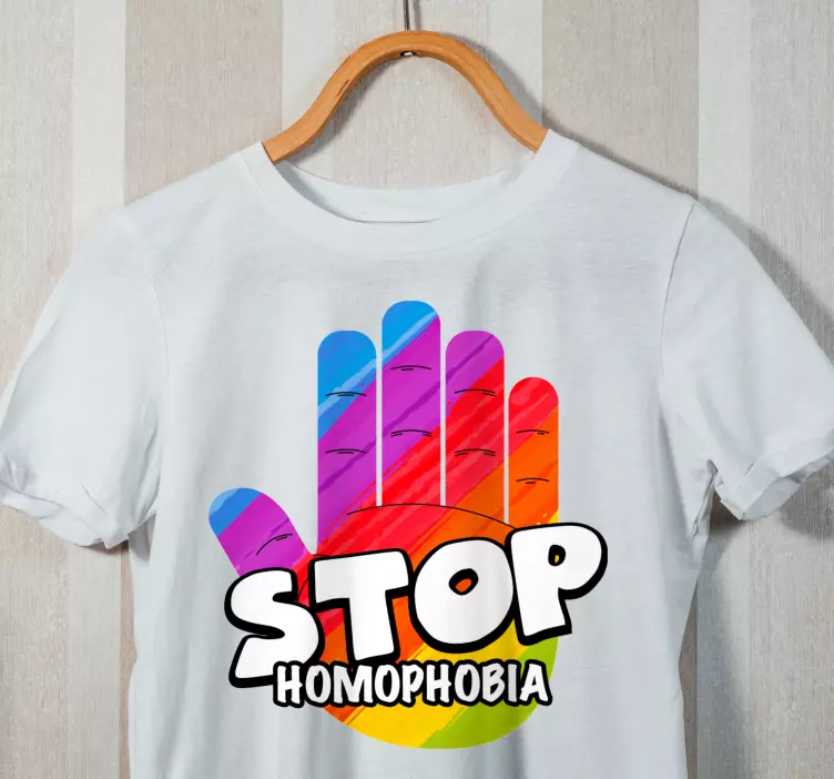 Stop homofobi besked original t-shirt - TenStickers