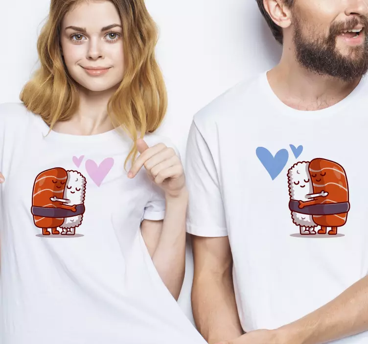 Sushi kram matchende sæt par t -shirts - TenStickers