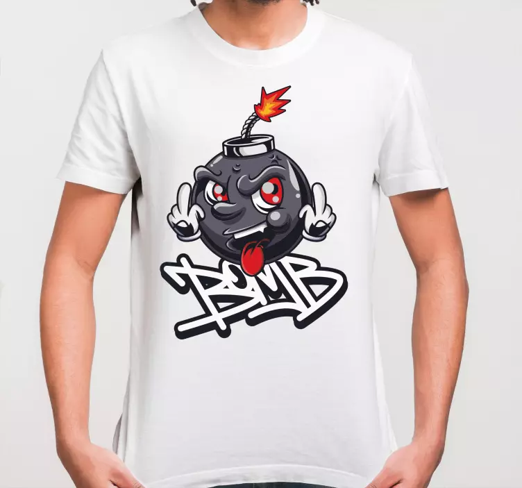Swag baby bombe graffiti tegneserie brugerdefineret t-shirt - TenStickers