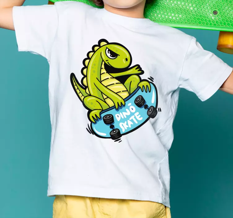 Swag skater t-rex tegneserie tilpasset t-shirt - TenStickers