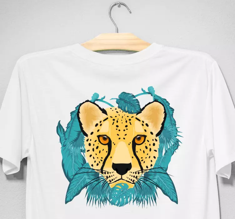 Leopard jungle ansigt original t-shirt - TenStickers