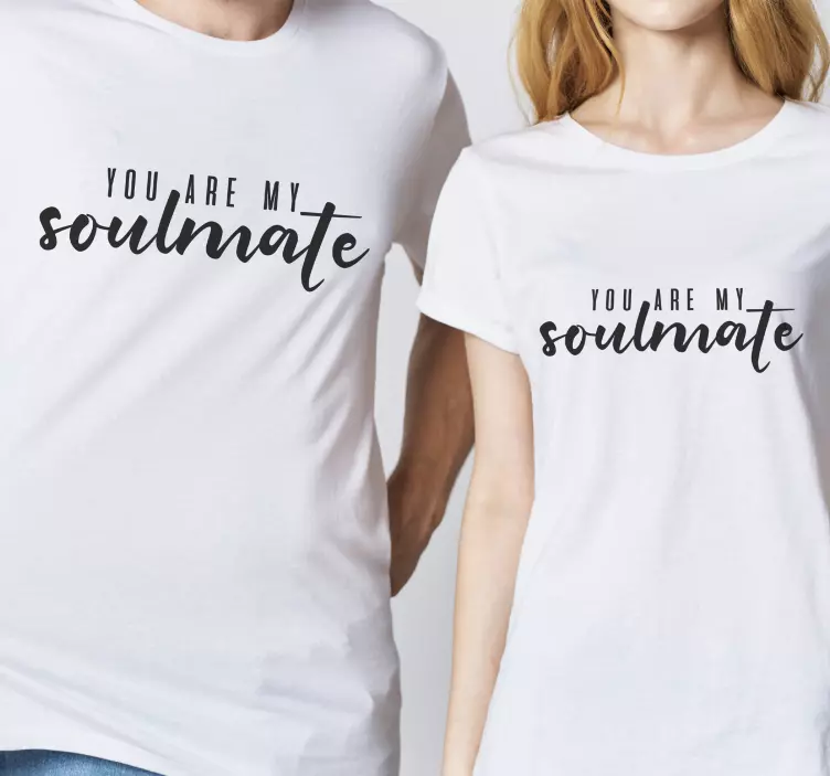 Tekst citat til par t -shirts - TenStickers
