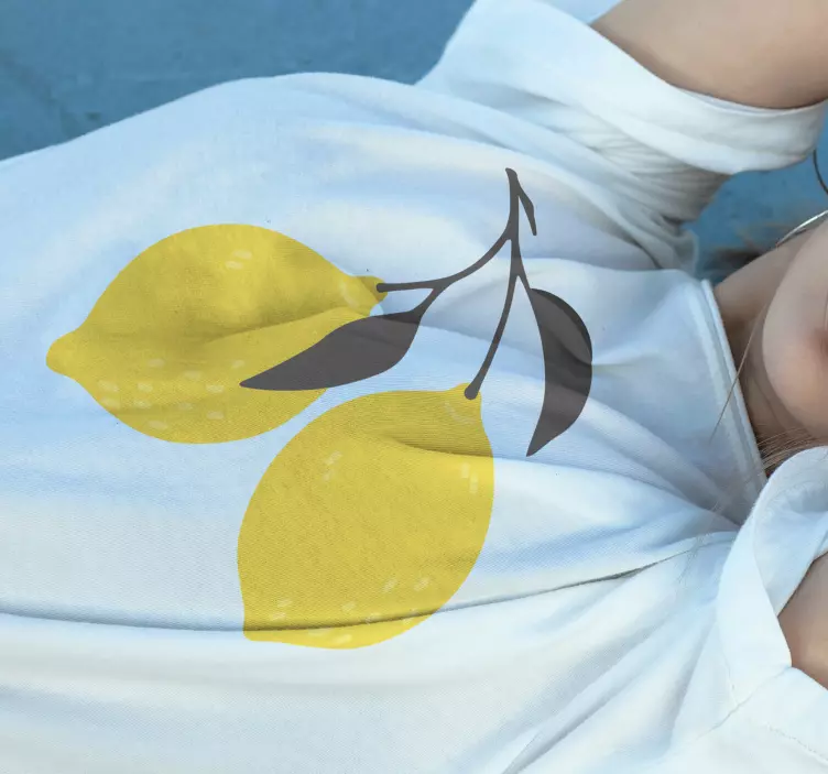 Tropisk citronskjorte - TenStickers