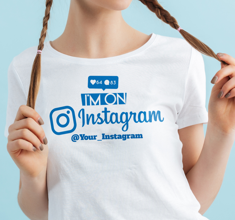Ungdomstilpasset instagram personlig t shirt - TenStickers