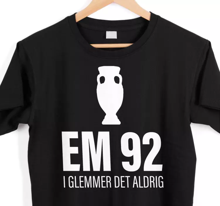 Vi vil aldrig glemme euro cup 92 custom t-shirt - TenStickers