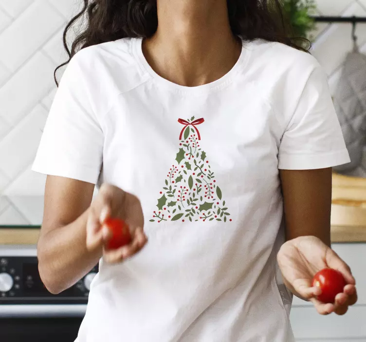 Xmas træer dejlig t-shirt juleskjorte - TenStickers