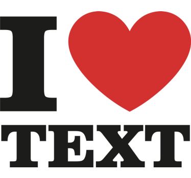 i love personlig t shirt - TenStickers