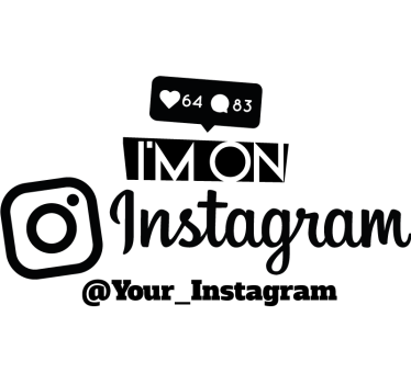 Ungdomstilpasset instagram personlig t shirt - TenStickers